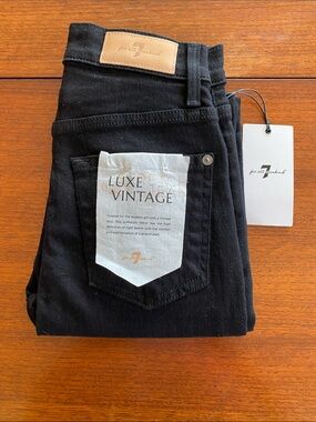 7 For All Mankind Black Luxe Vintage Jeans